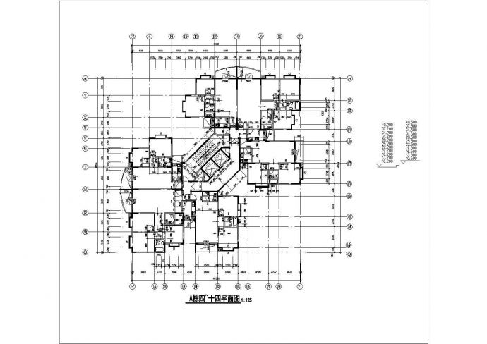 1.3万平米15+1层框架结构商住楼平立剖面设计CAD图纸（1-2层商用）_图1