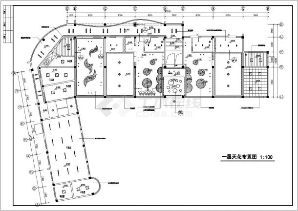 福威鲁幼儿园教学楼全套装修施工cad图(含地材布置图)-图二