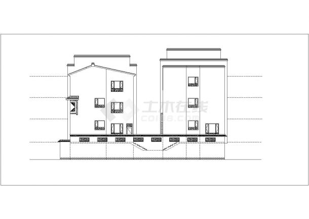 [福建]中式风格四合院建筑方案（含CAD）-图一