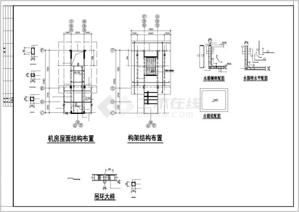 某地大型小区住宅结构施工cad图纸-图一