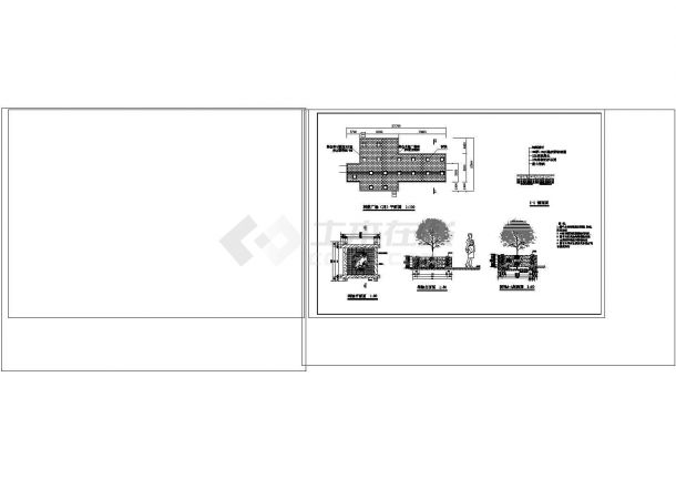 广场平面图、铺装、树池详图CAD-图二