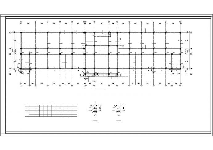 某地学校教学楼框架结构施工cad图（共9张）_图1