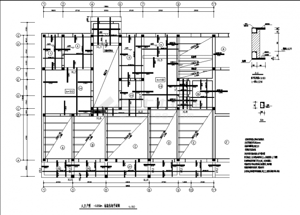 齐盛花园5层砖混住宅楼结构设计施工cad图纸，含设计说明-图一