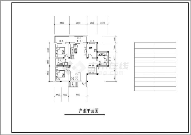 宜春市某现代化小区100平米左右的平面户型设计CAD图纸（9张）-图一