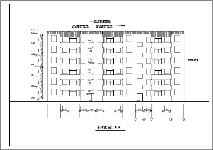长沙市某小区2300平米3层砖混结构住宅楼建筑设计CAD图纸_图1