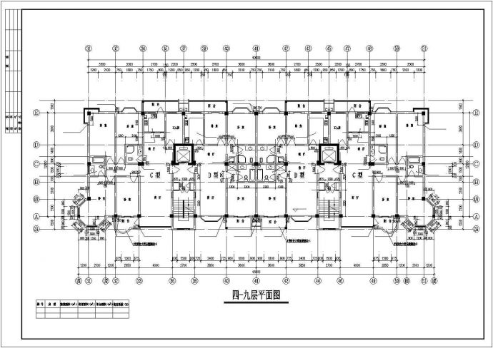 占地2300平米两栋11层框架连排商住楼建筑设计CAD图纸（1-2层商用）_图1