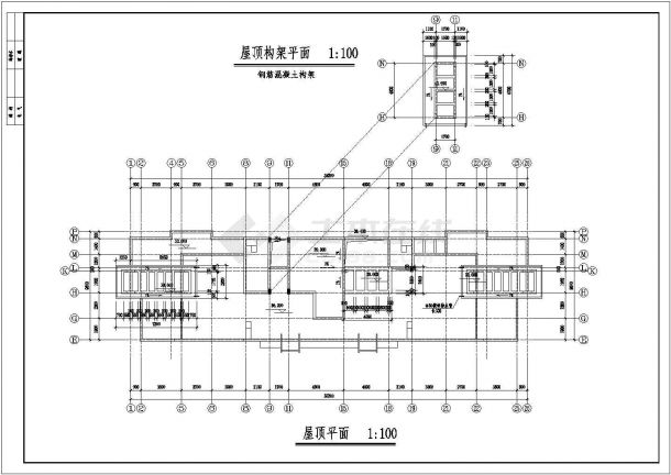 4570平米13层短肢剪力墙结构住宅楼建筑设计CAD图纸（含跃层和机房层）-图一