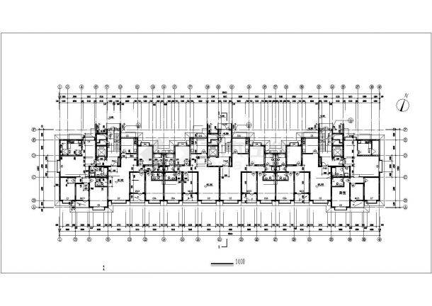 丹东市某现代化小区9500平米11层框架住宅楼平立剖面设计CAD图纸-图一