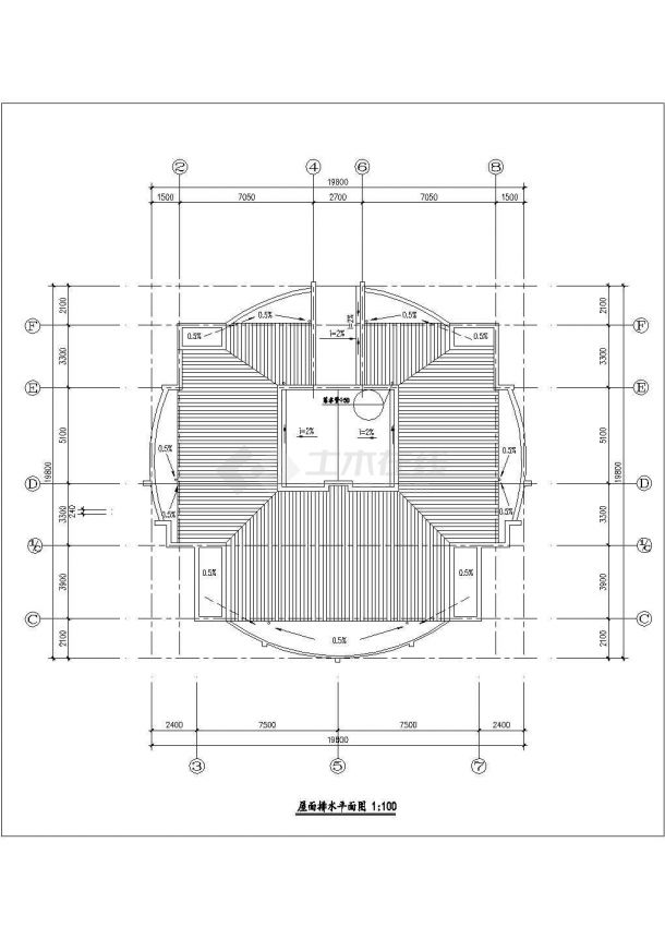 7100平米9层框架结构商住楼平面设计CAD图纸（含地下室/1-2层商用）-图一