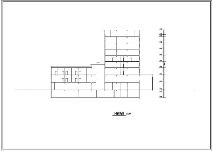 某八层酒店建筑立面方案设计施工图_图1