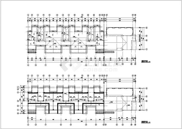 某五层带地下室带阁楼层框架结构花园洋房住宅楼设计cad全套建筑施工图（标注详细）-图二