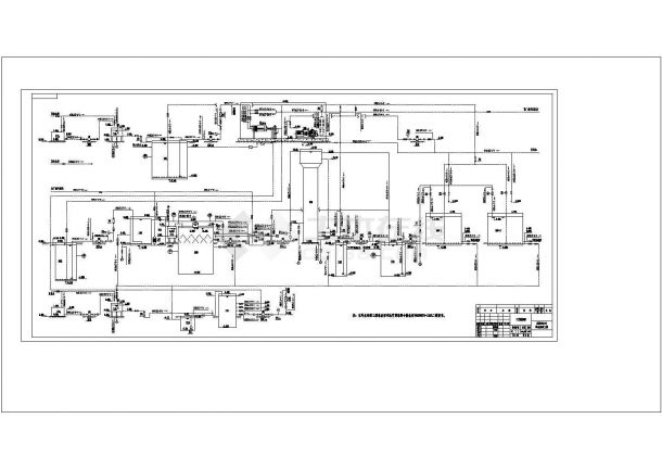 某药厂废水处理流程图cad-图一