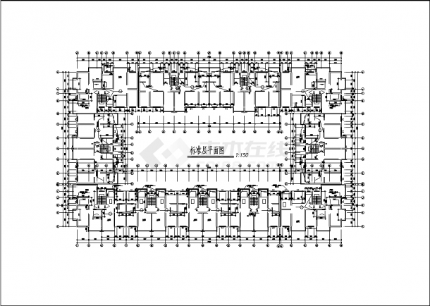 青海7层商住综合楼建筑设计施工cad图纸，含地下一层-图一