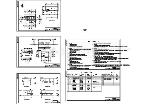某污水厂出水泵房设计cad全套工艺施工图（含建筑设计，含结构设计）-图一