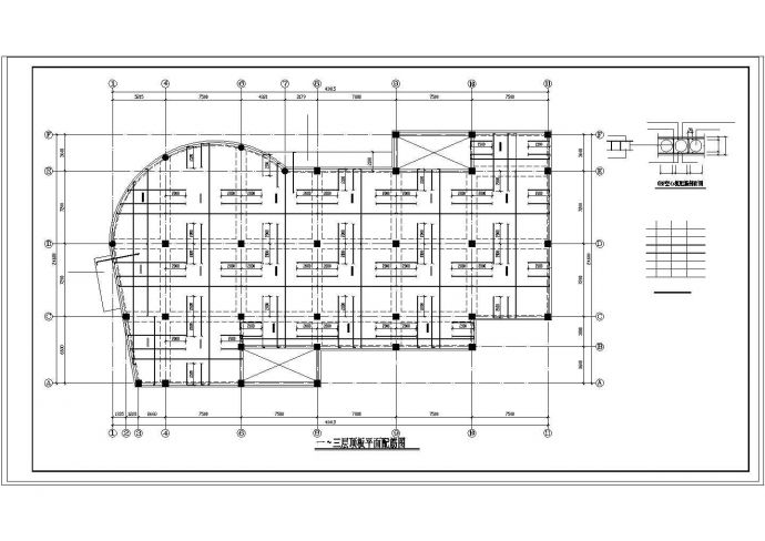 办公楼设计_某地区五层办公楼剪力墙结构cad施工图_图1