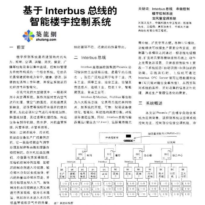 基于Interbus总线的智能楼宇控制系统_图1