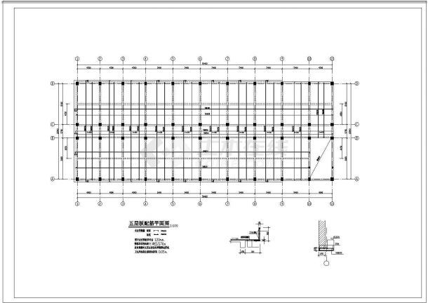 土木工程毕业设计_某五层框架教学楼建筑结构毕业设计图纸-图一