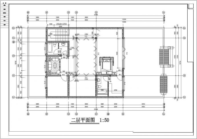 某带有茶室的四合院3号院建筑设计CAD施工图_图1
