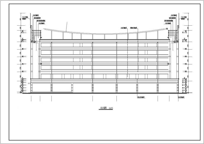 某六层砖混型底框抗震墙结构综合楼设计cad全套建筑施工图纸（含设计说明，含结构设计）_图1