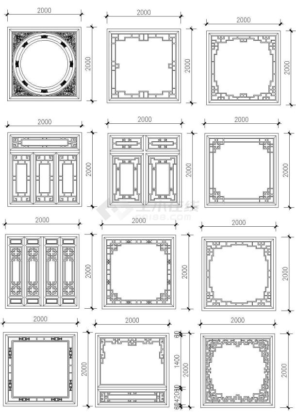 古建筑窗施工汇集2CAD施工图设计-图一