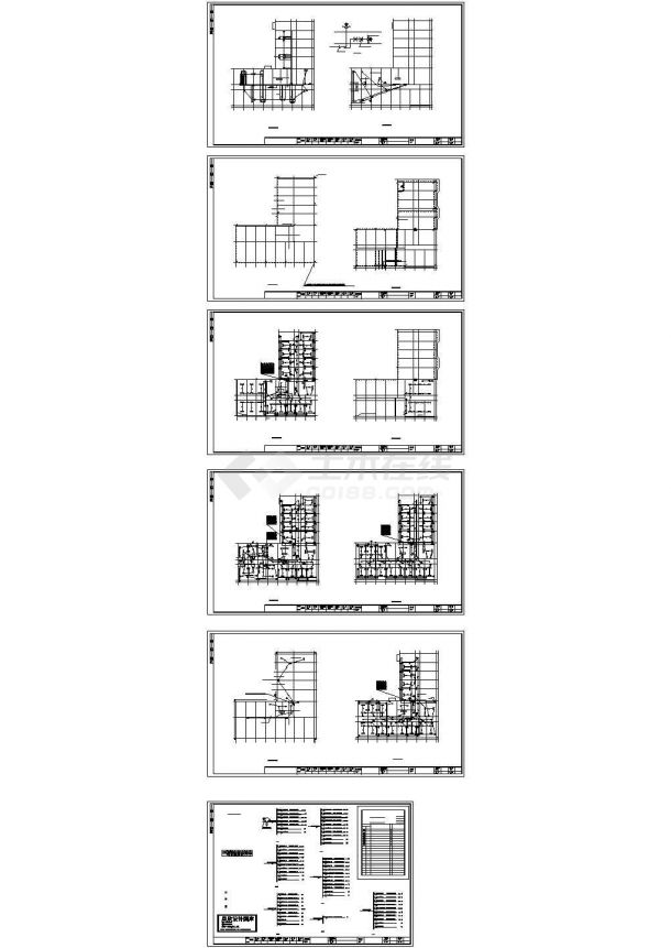 青岛市某工厂6层综合楼电气系统设计CAD施工图-图一