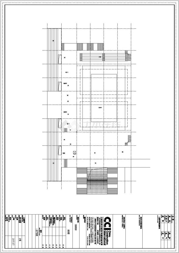 天津某重点大学2+1层体育馆平面设计CAD图纸-图二