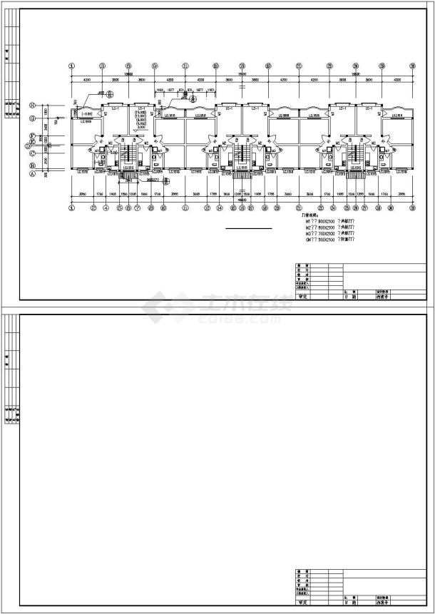 长46.8米宽9米六层经济适用房设计cad图纸-图二