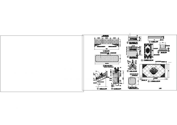 二层仿古四合院建筑设计施工图，带效果图_图1