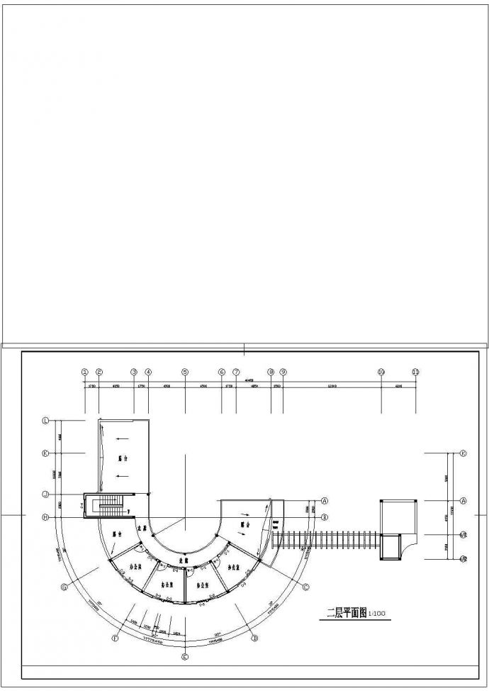 某厂区大门建筑结构设计施工详细方案CAD图纸_图1