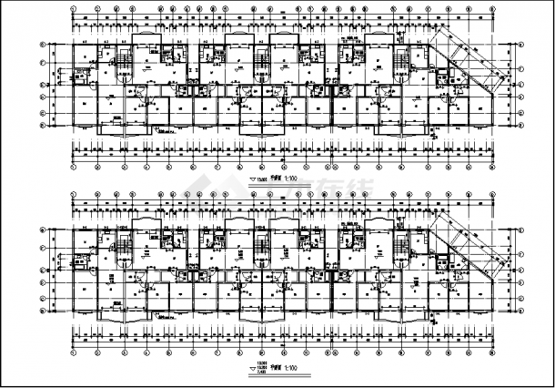 6层4965平米小区商住楼建筑设计施工cad图纸，含设计说明-图一