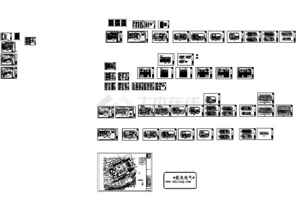 大型医疗综合楼强电系统全套施工图纸CAD-图一