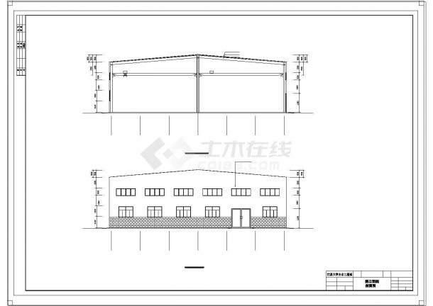 厂房设计_36米双跨双坡单层钢结构厂房（计算书、外文翻译、建筑、结构cad图）-图二