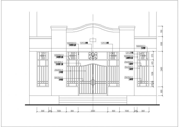 厂房设计_某工业厂房大门详细方案设计施工CAD图纸_图1