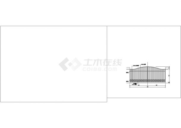 厂房设计_某工业厂房大门详细方案设计施工CAD图纸-图二
