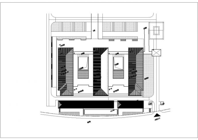 青岛市某高级中学7层宿舍食堂大楼平面设计CAD图纸_图1