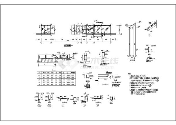 某经典的大门建筑详细方案设计施工CAD图纸-图一