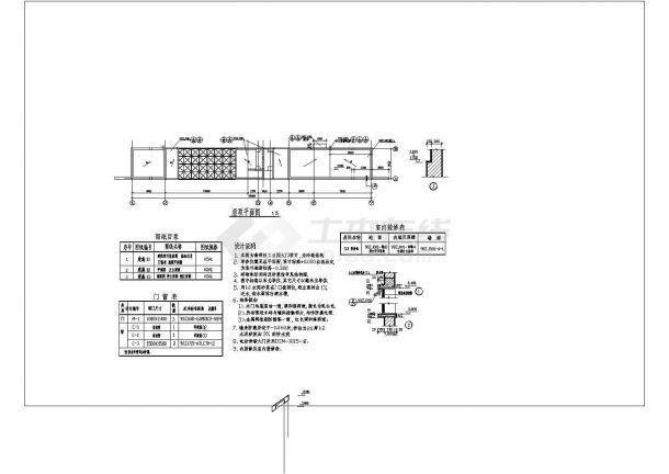 某经典的大门建筑详细方案设计施工CAD图纸-图二