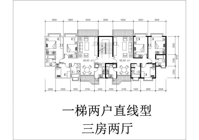 经典有电梯及无电梯的多层点式或塔式小高层住宅户型设计cad建筑平面方案图集合_图1