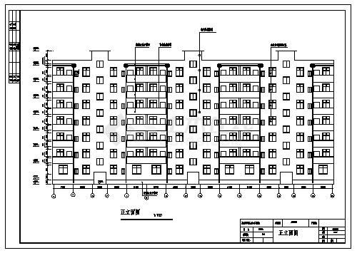 土木工程毕业设计_4000平方米某七层单元式住宅楼建筑设计cad图(含计算书，毕业设计)-图二
