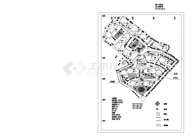 某规划用地17913平米住户399户小区规划设计cad施工总平面图（含经济指标）-图一