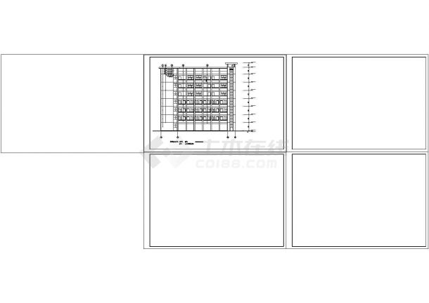 某6层教师宿舍楼建筑设计cad施工图-图二