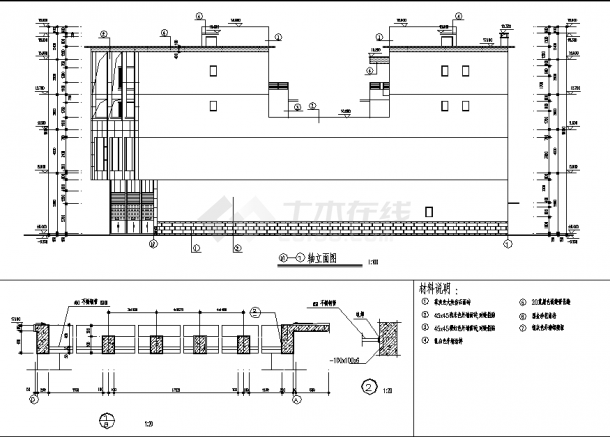 4层2539平方米私人商住楼建筑设计施工cad图纸（含设计说明）-图一