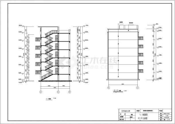 某6层框架结构住宅楼毕业设计cad详细结构施工图（含设计说明，含建筑设计，含任务书，开题报告，计算书）-图二