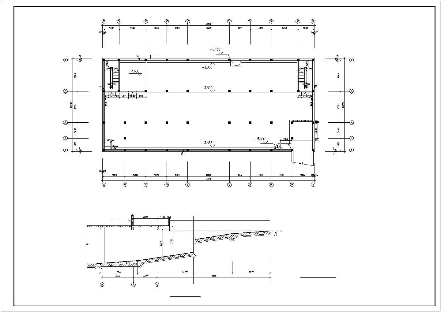 1800平米3层框架结构休闲会所全套建筑设计CAD图纸