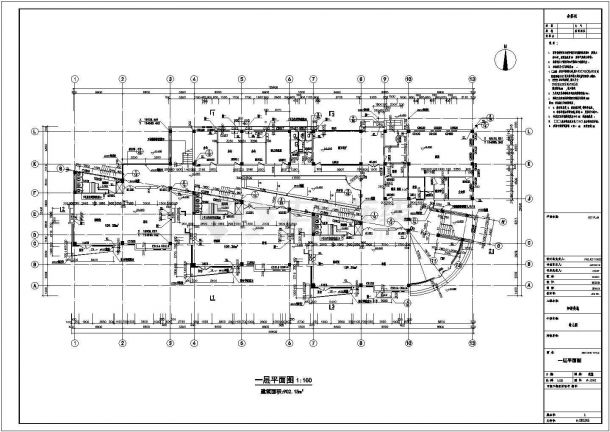 9班：长55.6米 宽24.3米 3层2525.68平米市中心区幼儿园建施结施【建筑施工图 结构施工图 39个CAD文件】cad施工图设计-图一