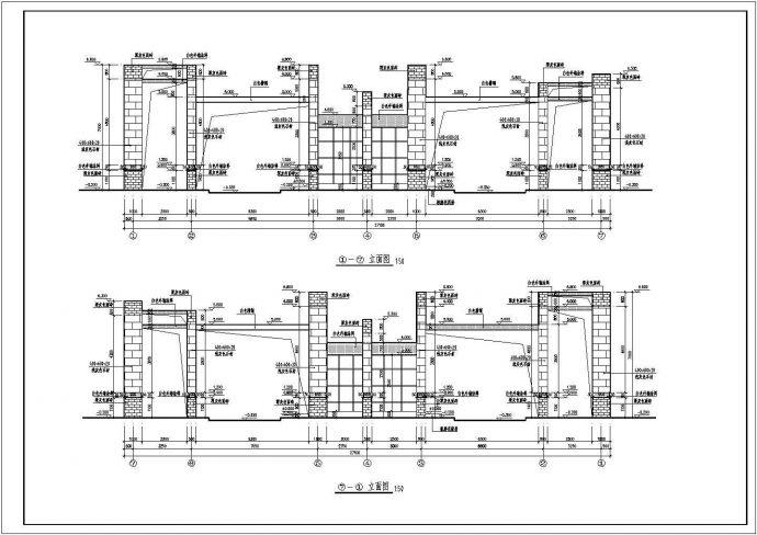某优秀的景观大门建筑结构详细方案设计施工CAD图纸_图1