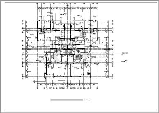 长约31.8米宽30.3米28层住宅楼设计图-图一