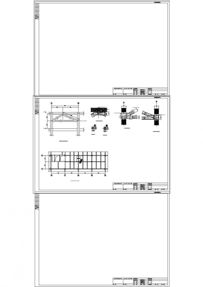 [吉林]地上三层框架结构购物中心改造加固结构cad施工图_图1
