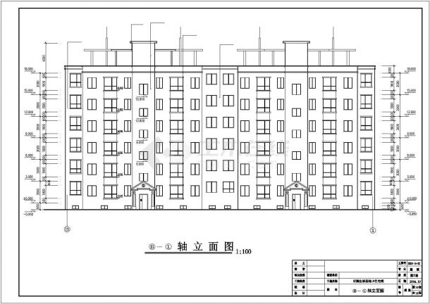 某小区占地470平米6+1层框架结构住宅楼建筑设计CAD图纸（含地下室）-图一