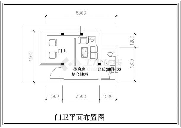 天津某地火车站全套装修施工设计cad图(含天花布置图)-图二